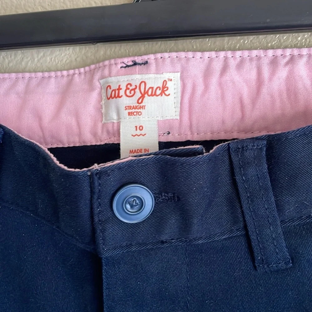Cat & Jack Navy Straight‎ Leg Uniform Pants Size 10